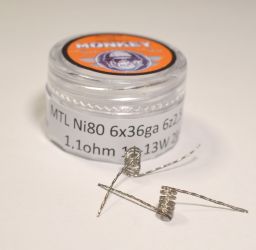 Braid spirálky MTL NI80 6x36GA 1,1 ohm - 2ks/balení